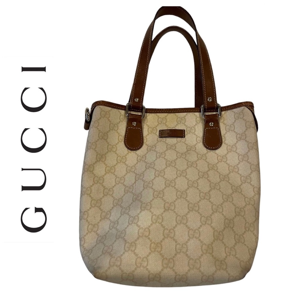 💯 Gucci | Canvas Bucket Tote